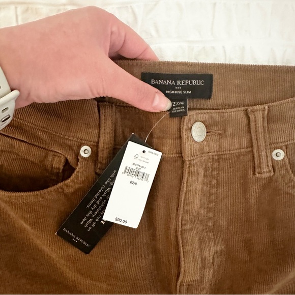 NWT Banana Republic High Rise Slim Corduroy Pants - Picture 4 of 5